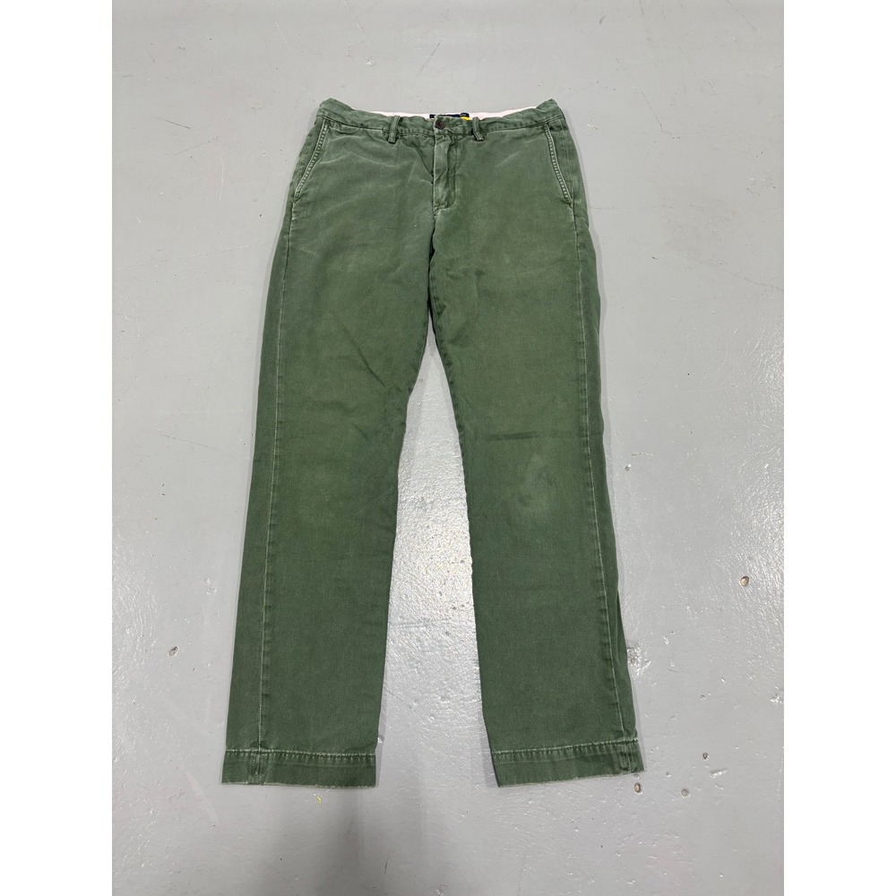 Ralph Lauren Rugby Mens Olive Green Chino Pants Straight Leg 32x32 Cotton